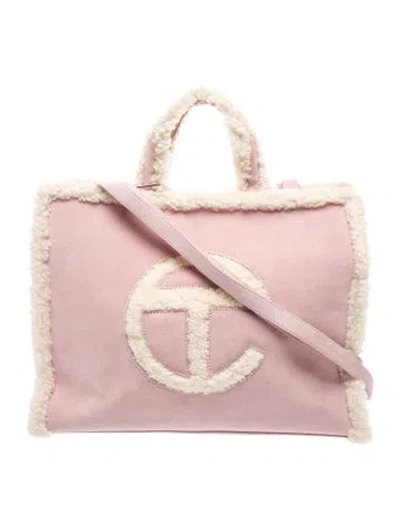 Pre-owned Ugg X Telfar Suede Crossbody Bag In Pink