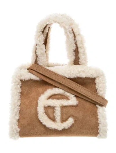 Pre-owned Ugg X Telfar Suede Crossbody Bag Small In Brown