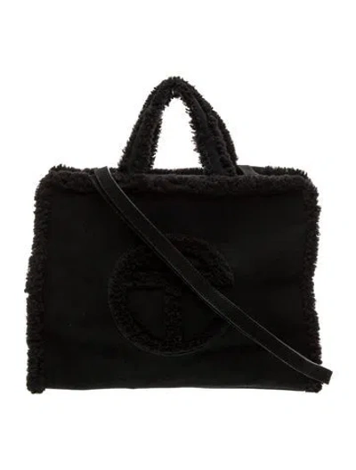 Pre-owned Ugg X Telfar Suede Medium Black Shopper Medium