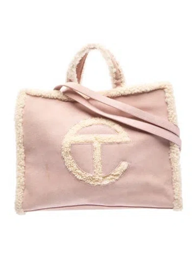 Pre-owned Ugg X Telfar Suede Medium Shopping Bag Medium In Pink