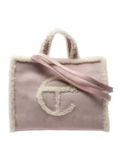 Pre-owned Ugg X Telfar Suede Shopping Bag Medium In Pink