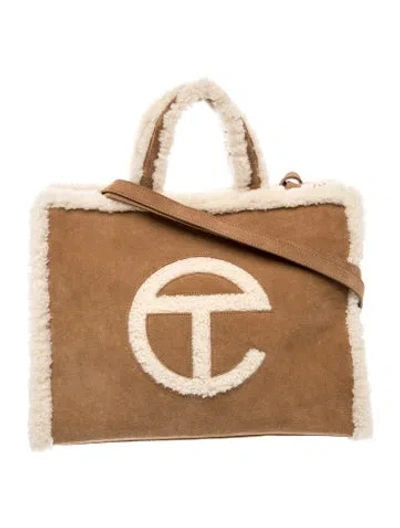 Pre-owned Ugg X Telfar Suede Shopping Medium In Brown