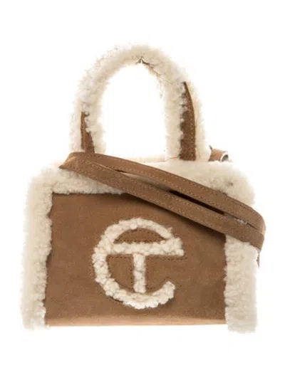 Pre-owned Ugg X Telfar Suede Small Shopping Bag In Brown