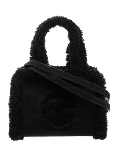 Pre-owned Ugg X Telfar Suede Top Handle Bag In Black