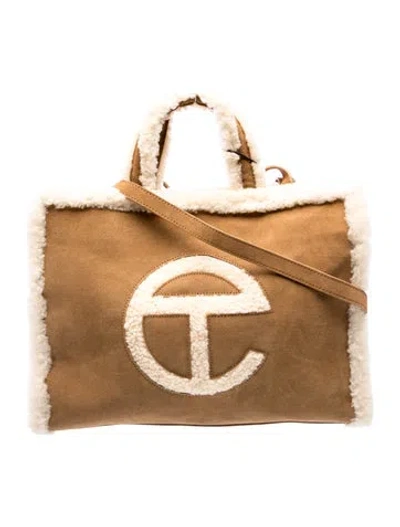 Pre-owned Ugg X Telfar Suede Tote W/ Tags In Neutrals