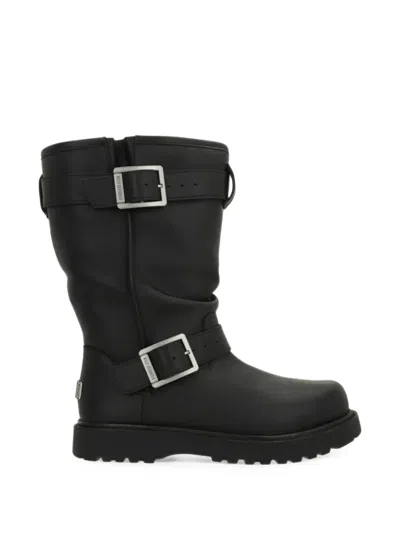 Ugg X Willy Chavarria Buckle-detail Leather Boots In Black