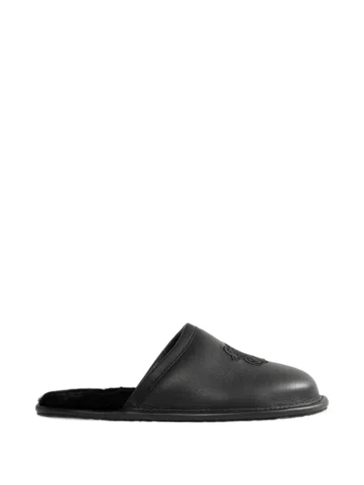 Ugg X Willy Chavarria Hotel Calf Leather Slippers In Black