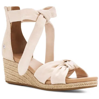 Ugg Yarrow Womens Suede Canvas Wedge Sandals In Multi