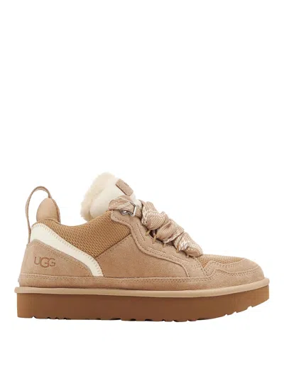Ugg Stylish Boot-style Sneakers With Plush Lining In Neutral
