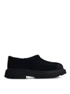 Ugg Mens Tasman Lug Suede And Shearling Slippers Blac In Black
