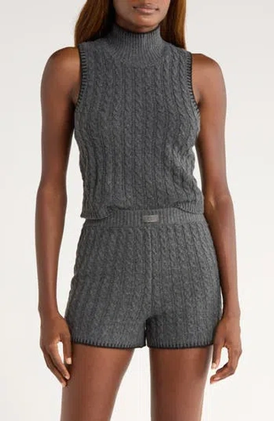 Ugg ® Zariah Cable Sleeveless Mock Neck Sweater In Gray