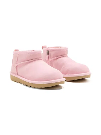 Ugg Kids' Zip Suede Boots In Pink