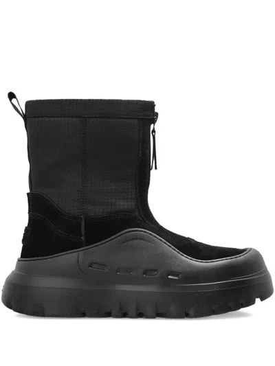 Ugg Zip Suede Sneakers In Black