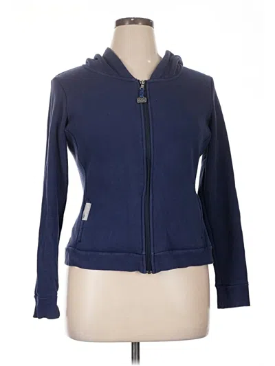 Pre-owned Ugg Zip Up Hoodie In Blue