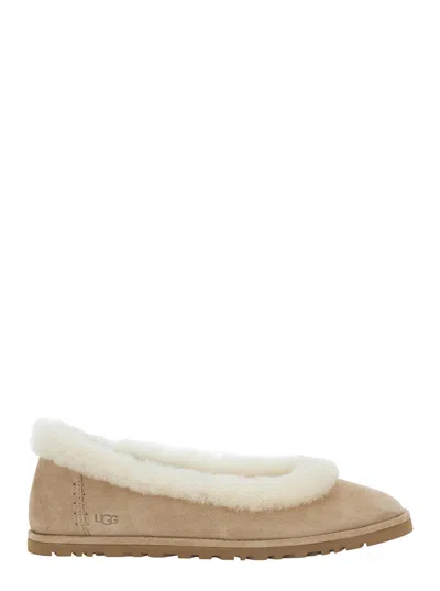 Ugg Zora Ballet Flat In Beige