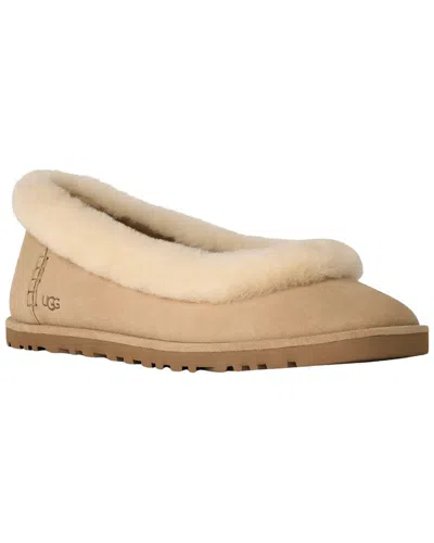 Ugg Zora Ballet Flat Suede Sandal In Neutral