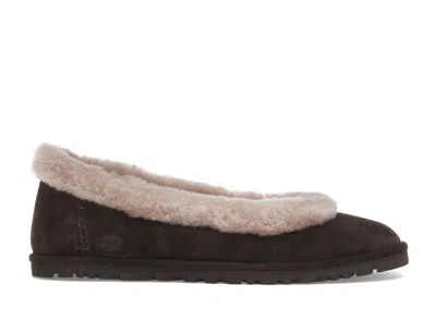 Pre-owned Ugg Zora Ballet Flat (women's) Sneakers In Dusted Cocoa In Brown