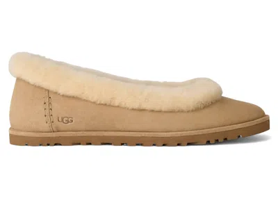 Pre-owned Ugg Zora Ballet Flat (women's) Sneakers In Sand