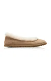 Ugg Zora Sheepskin Ballet Flats In Brown