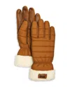 Ugg Fluff Cuff Gloves In Brown