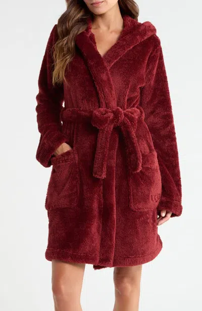 Ugg (r) Aarti Faux Shearling Hooded Robe In Red