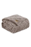 Ugg(r) Adalee Faux Fur Throw Blanket In Oyster