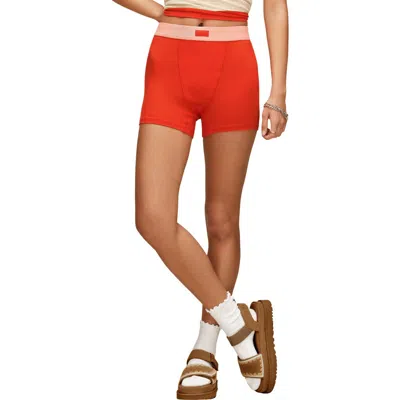 Ugg (r) Alexiah Rib Lounge Boy Shorts In Orange