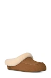 Ugg(r) Ansley Genuine Shearling Trim Suede Mule In Brown