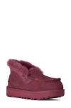Ugg(r) Ansley Parc Genuine Shearling Platform Slipper In Burgundy