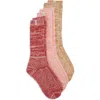 UGG(R) UGG(R) ASSORTED 3-PACK SLOUCHY RIBBED CREW SOCKS