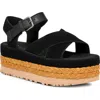 Ugg(r) Aubrey Ankle Strap Platform Sandal In Black