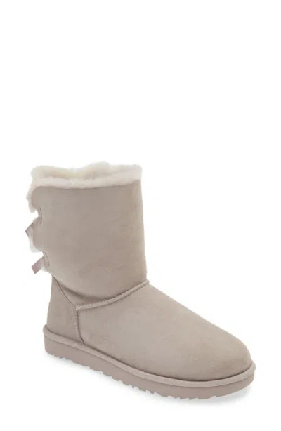 Ugg(r) Bailey Bow Ii Genuine Shearling Boot In Pale Smoke