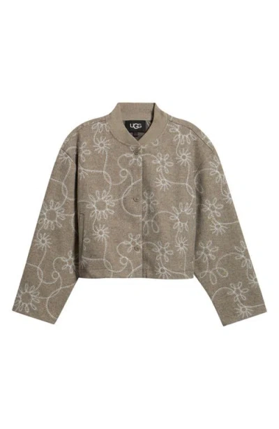 Ugg (r) Botanic Embroidered Bomber Jacket In Gray