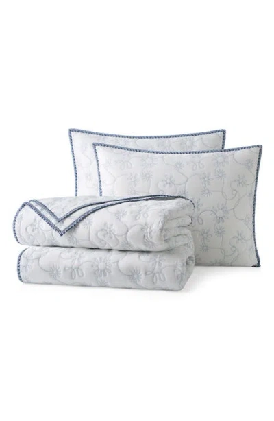 Ugg (r) Botanic Embroidered Quilt & Shams Set In Blue