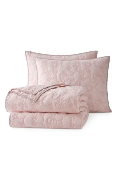Ugg (r) Botanic Embroidered Quilt & Shams Set In Pink