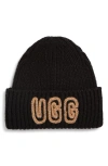 Ugg(r) Chunky Crafted Rib Beanie In Black