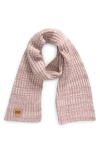 Ugg(r) Chunky Space Dye Knit Scarf In Ashen Rose Multi
