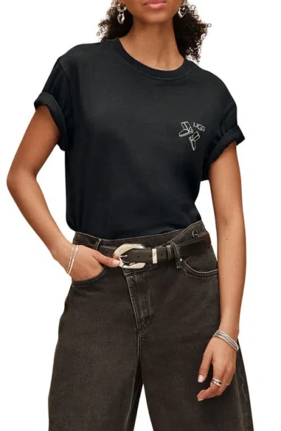 Ugg Classic Boot Tee Women's Clothing Black: Sm