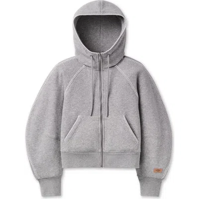 Ugg Classic Full Zip Hooded Sweatshirt In Gray