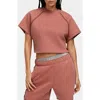 Ugg(r) Classic Short Sleeve Crewneck Sweatshirt In Pink Dawn