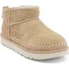 Ugg(r) Classic Ultra Mini Biarritz Genuine Shearling Lined Bootie In Yellow