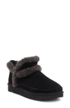 Ugg(r) Classic Ultra Mini Spillseam Genuine Shearling Bootie In Black