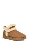 Ugg(r) Classic Ultra Mini Spillseam Genuine Shearling Bootie In Chestnut