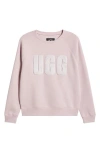Ugg(r) Collection Madeline Fuzzy Logo Graphic Sweatshirt In Ashen Rose