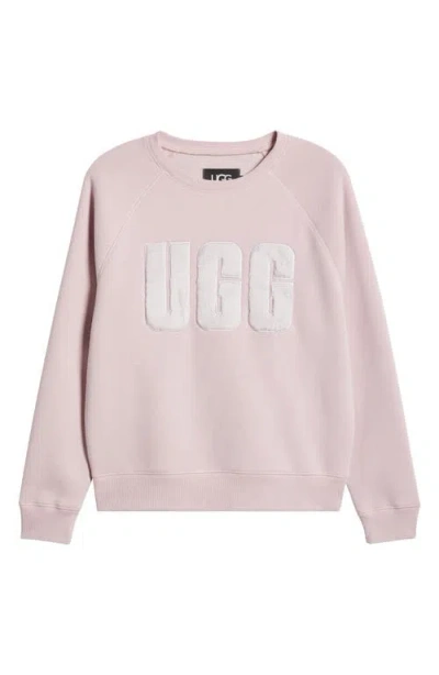 Ugg(r) Collection Madeline Fuzzy Logo Graphic Sweatshirt In Ashen Rose