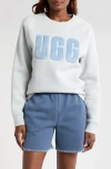 Ugg(r) Collection Madeline Fuzzy Logo Graphic Sweatshirt In Ice Jam/whale