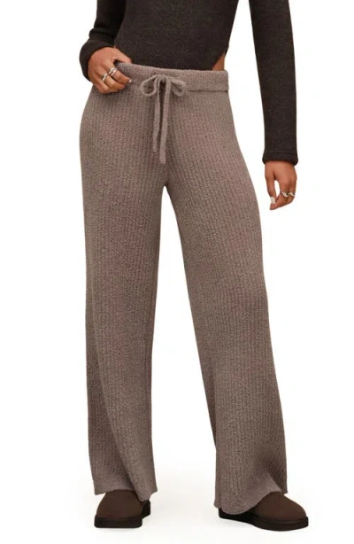 Ugg (r) Couria Straight Leg Ribbed Pants In Gray