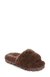 Ugg(r) Cozetta Curly Genuine Shearling Slide Slipper In Burnt Cedar