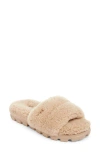 Ugg(r) Cozetta Curly Genuine Shearling Slide Slipper In Sand/ Natural