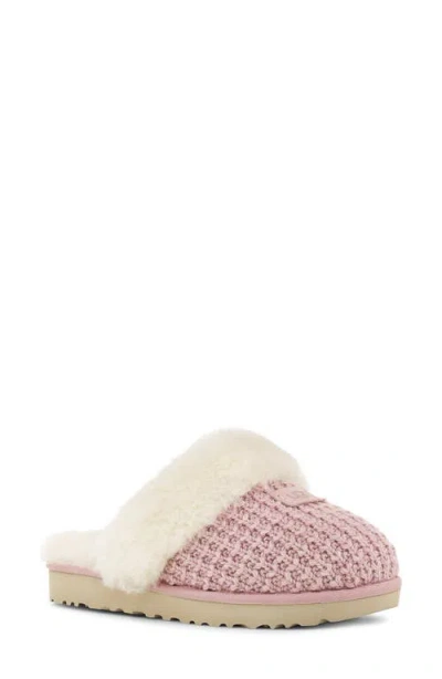 Ugg(r) Cozy Knit Genuine Shearling Slipper In Pink